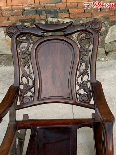 民国时期老红木摇椅一个_木椅/凳_第4张_7788旧家具收藏
